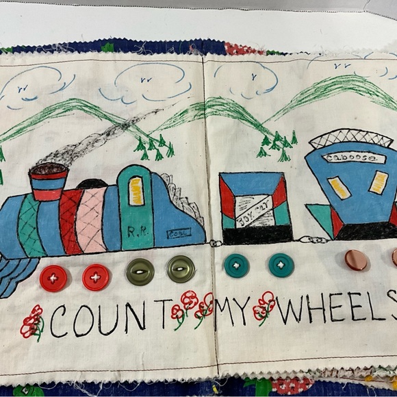 Vintage Handmade Children’s Fabric Sensory Learning Book Unique - Picture 12 of 13